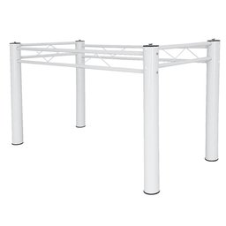 Base De Mesa De Jantar Pés De Mesa P/ Tampos De Vidro Granito Madeira 1,20 Munique Ql Branco - 1