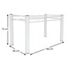Base De Mesa De Jantar Pés De Mesa P/ Tampos De Vidro Granito Madeira 1,20 Munique Ql Branco - 3