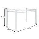 Ver imagem 3 de Base De Mesa De Jantar Pés De Mesa P/ Tampos De Vidro Granito Madeira 1,20 Munique Ql Branco