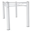 Ver imagem 2 de Base De Mesa De Jantar Pés De Mesa P/ Tampos De Vidro Granito Madeira 1,20 Munique Ql Branco