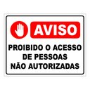 Ver imagem 1 de Placa Proibida Entrada Somente Pessoas Autorizadas Pvc 30x40cm TaColado 05 Unidades