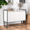 Ver imagem 5 de Buffet Aparador 3 Portas Sydney - Branco Preto
