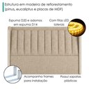 Ver imagem 5 de Cabeceira Queen 160 cm Lumina LED com Frame Linho Sl 65 Peer