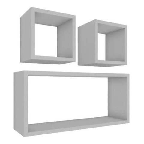 Kit 3 Nicho Prateleira Lavanderia Quarto Banheiro Decorativo