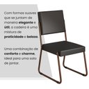 Ver imagem 6 de Kit 6 Cadeiras para Sala de Jantar Napoli Preto/Liso/Marrom