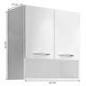 Armário Suspenso 60cm Branco Parede Organizador Lavanderia Nicho - 5