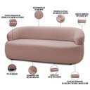 Ver imagem 6 de Sofá Carmen F04 3 Lugares 170cm Rosê Veludo Lyam Decor