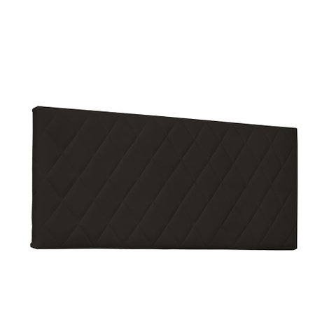 Cabeceira Painel Dubai Para Cama Box King 195 cm Corino Marrom - D’Rossi