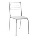 Ver imagem 4 de Kit 9 Cadeiras Nanda Cromada Corino Branco