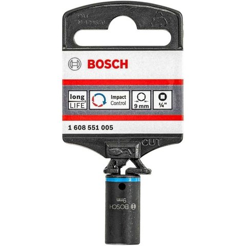 Soquete Impacto Curto 1/4 9mm Bosch