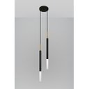 Ver imagem 2 de Luminária Pendente Tubo Duplo Difusor Lavabo Preto Dourado