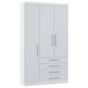 Ver imagem 1 de Guarda Roupa Modulado 132cm 3 Portas e 4 Gavetas Alpes Luciane Móveis