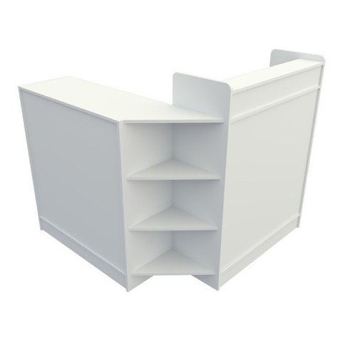 Balcão Caixa L M5 Mdp Atendimento Recepção Loja Vallet - Branco