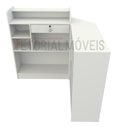 Ver imagem 3 de Balcão Caixa L M5 Mdp Atendimento Recepção Loja Vallet - Branco