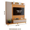 Ver imagem 4 de Home Ripado Com 2 Portas Para Tv De Até 65 Polegadas Freijó Mani Jacarta Luapa Móveis