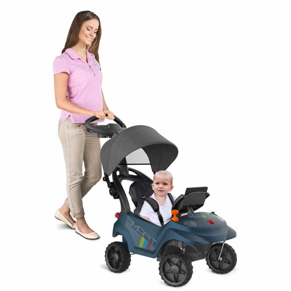 Carrinho de Passeio e Andador - Smart Baby Comfort 360 - Azul - Bandeirante - 1