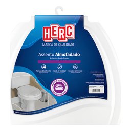 Assento Sanitário Oval Almofadado Prime Herc Tamanho Universal Cor Branco - 2