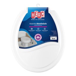 Assento Sanitário Oval Almofadado Prime Herc Tamanho Universal Cor Branco - 1