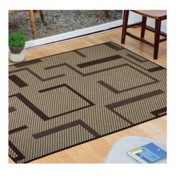 Tapete para Sala 1,00m x 1,50m Sisal Antiderrapante Sem Pelo Lâncer - 589 TABACO - 1