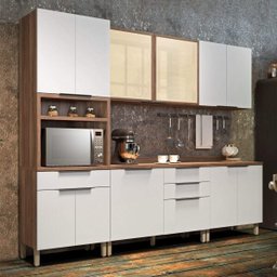 Cozinha Completa 5 Peças com Balcão e Tampo Donna Nesher Móveis - 2