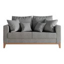 Ver imagem 2 de Sofá Poltrona 2 Lugares Beny Base Madeira Linho Grafite - Fm