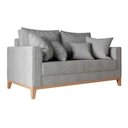 Ver imagem 1 de Sofá Poltrona 2 Lugares Beny Base Madeira Linho Grafite - Fm