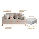 Ver imagem 4 de Sofá Poltrona 2 Lugares Beny Base Madeira Linho Grafite - Fm