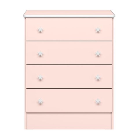 777 - Comoda 4 Gavetas Doce Sonho Rosa Acetinado (777.91)