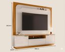Ver imagem 5 de Rack com Painel Nilo para Tv de até 75 Polegadas - Cinamomo Off White - Madetec