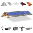 Ver imagem 1 de Kit Estrutura Suporte Fixador 1,20m Para 08 Placa Solar Alumínio Inox Telha Fibro Ondulada Viga Made