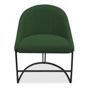 Ver imagem 4 de Kit 06 Cadeiras Poltrona de Jantar Bela Suede Verde Base Metálica Industrial Preto - Pallazio