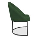 Ver imagem 5 de Kit 06 Cadeiras Poltrona de Jantar Bela Suede Verde Base Metálica Industrial Preto - Pallazio