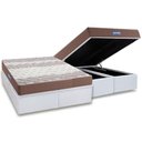 Ver imagem 1 de Cama Box Baú Queen: Colchão Anatômico Probel D33 / EP Guarda Costas PróIntense Double Face + Base CR