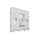 Ver imagem 1 de Guarda Roupa Casal 6 Portas e 3 Gavetas C- Espelho Clara Branco