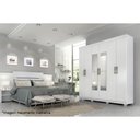 Ver imagem 2 de Guarda Roupa Casal 6 Portas e 3 Gavetas C- Espelho Clara Branco