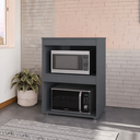 Ver imagem 6 de Balcão de Cozinha para Cooktop 4 e 5 Bocas com 2 Nichos para Forno e Microondas Adriana AJL - Cinza