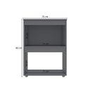 Ver imagem 1 de Balcão de Cozinha para Cooktop 4 e 5 Bocas com Nicho para Forno e Microondas Adriana AJL - Cinza