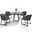 Ver imagem 1 de Kit Mesa Wine Com 4 Cadeira Área Externa Espaço Gourmet Corda Náutica Belize D04 Verde - Lyam