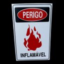Ver imagem 3 de Kit Combo 2 Placa de Sinalização Perigo Inflamavel 20x30 Cm