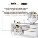Ver imagem 3 de Balcão para Pia de Cozinha 1,80 Mt Maceio com Gavetão Branco