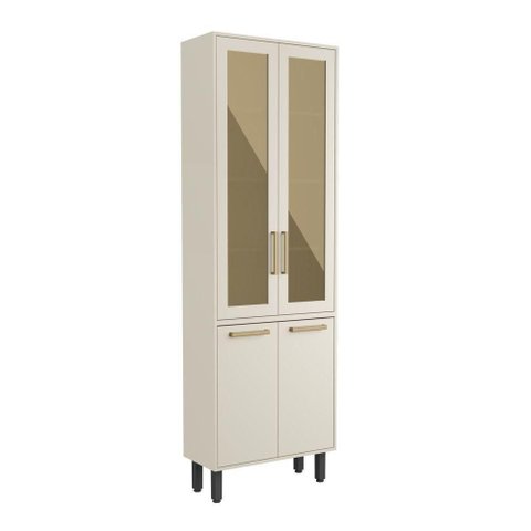Cristaleira Bossa Nova 4 Portas MDP 70cm Arenas Bertolini Moveis