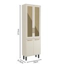 Ver imagem 2 de Cristaleira Bossa Nova 4 Portas MDP 70cm Arenas Bertolini Moveis