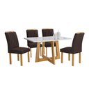Ver imagem 1 de Conjunto Mesa Arizona 120cm com 4 Cadeiras Arizona Tampo Smart Plus com Vidro