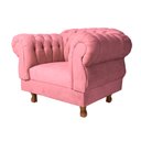 Ver imagem 2 de Poltrona Elisabeth Chesterfield Capitone Suede Rosa Decorativa / Sala, Tv, Estar, Recepção