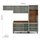Ver imagem 4 de Cozinha Completa Koya 8 Portas 4 Gavetas 40250041 Verde Oliva - Politorno