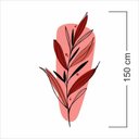 Ver imagem 4 de Adesivo Floral Boho Vermelho Estilo Nórdico 79x150 Minimalista Mod.03
