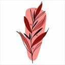 Ver imagem 3 de Adesivo Floral Boho Vermelho Estilo Nórdico 79x150 Minimalista Mod.03