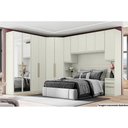 Ver imagem 3 de Modulado de Quarto Guarda Roupa Seletto MC09 C- 2 Portas e Espelho Areia - Henn