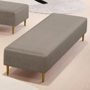 Ver imagem 2 de Puff Decorativo Sala de Estar Bali W01 Pés Palito 210x60cm Linho Bege - Lyam Decor