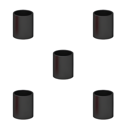 Kit5 Luva Pvc 3/4 Preta - 1